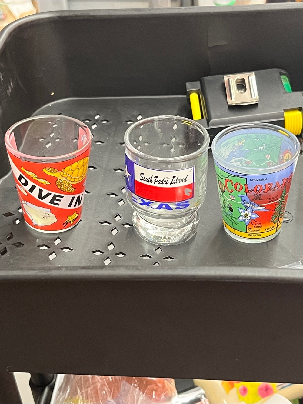 Vintage Colorful Souvenir Shot Glass Set - Vintage
